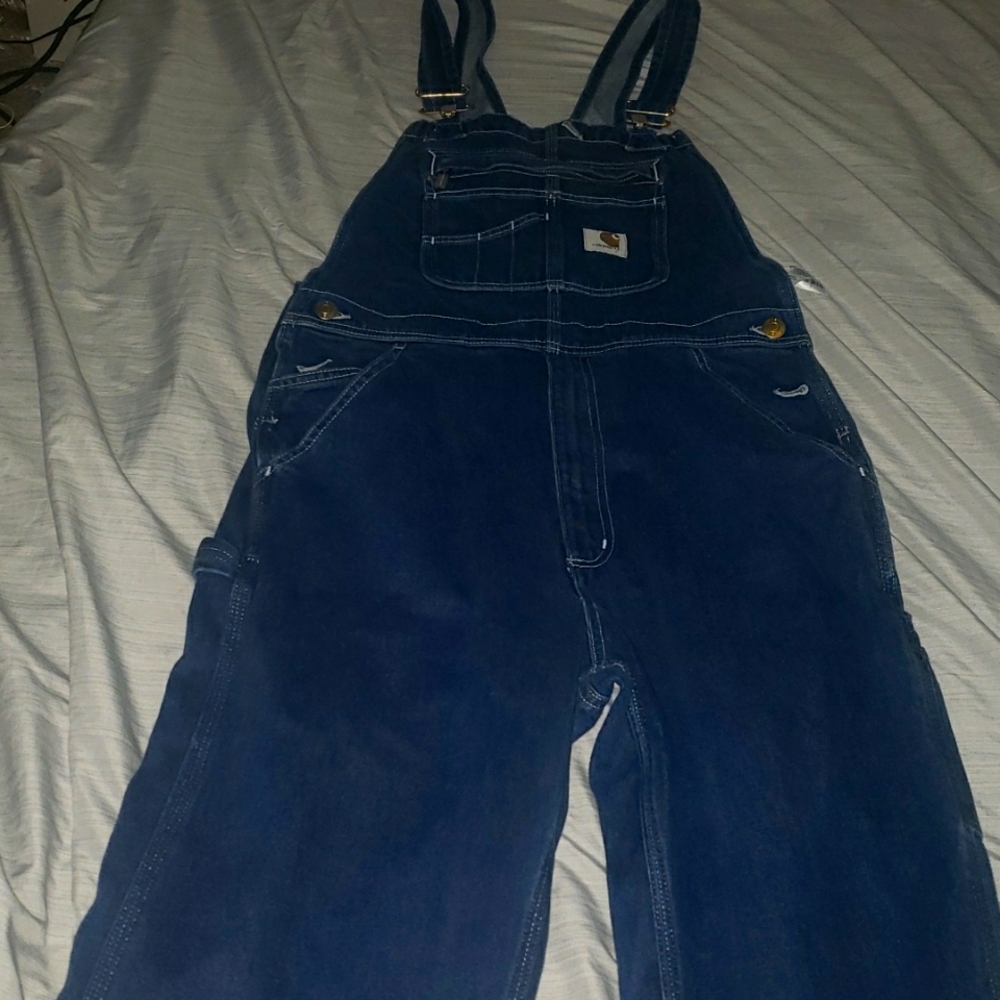 Carhartt denim overalls size 30×36